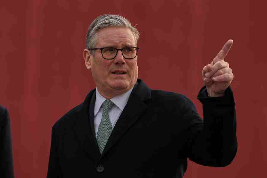 Britain's Prime Minister Keir Starmer visits the Forbidden City in Beijing, China, Thursday, Jan. 29, 2026.
