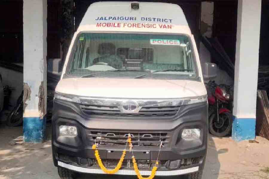 A mobile forensic van at the Regional Forensic Science Laboratory (RFSL) in Jalpaiguri. Picture by Biplab Basak