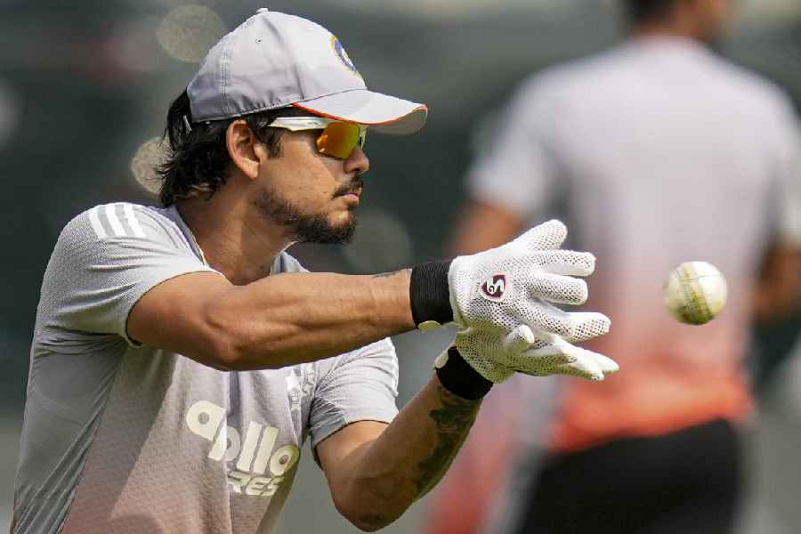 Ishan Kishan at training in Mumbai on Friday, ahead of India’s T20 World Cupopener against USA.