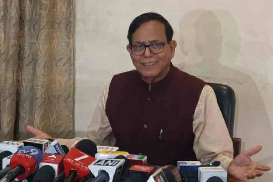 Md Salim addresses the media in Siliguri on Friday.            Picture by Passang Yolmo