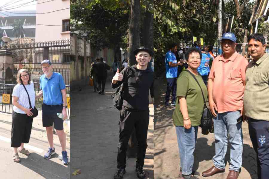 Alan (right) and Sarah, Masaki, Kishor Kumar (in blue cap) with his wife Sabina Chitrakar