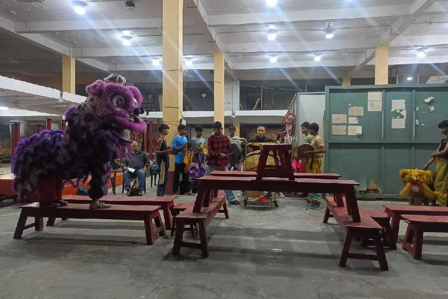 RING MASTER: James Liao (in the centre) at his dance studio in Tangra