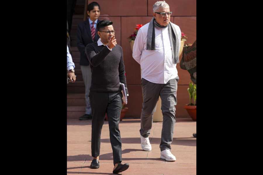 Abhishek Banerjee during the budget session of Parliament in New Delhi on Tuesday.