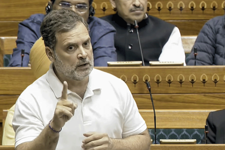 LoP in the Lok Sabha Rahul Gandhi speaks during the Budget session of Parliament, in New Delhi, Wednesday, Feb. 11, 2026.