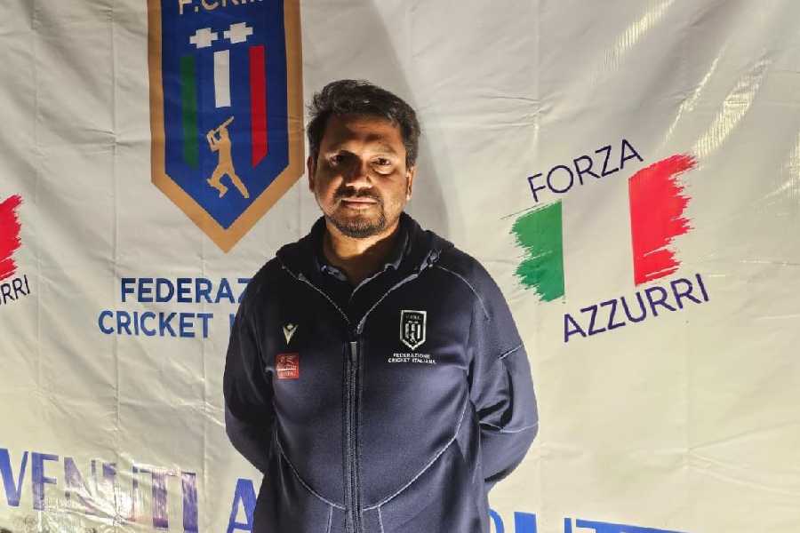 Italian team media manager Rakbir Hasan at the Italian consulate general on Monday.