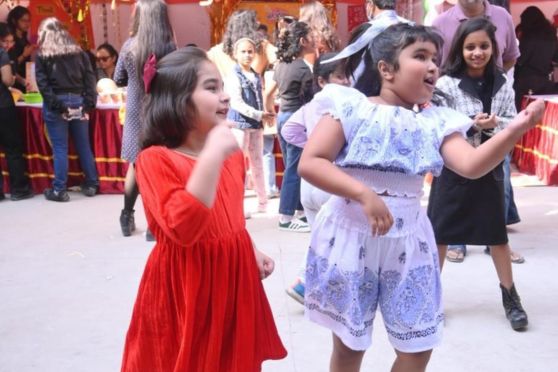 The energetic disco zone saw students dance freely to peppy music.