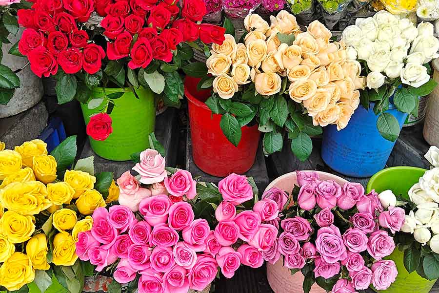Florists said prices had doubled in the run-up to February 14. A rose that usually sells for between Rs 30 and 40 was priced at Rs 60 and above, depending on quality