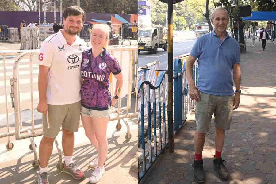 Sam Dunn (in white) and Mhairi Dunn. Peter Lane