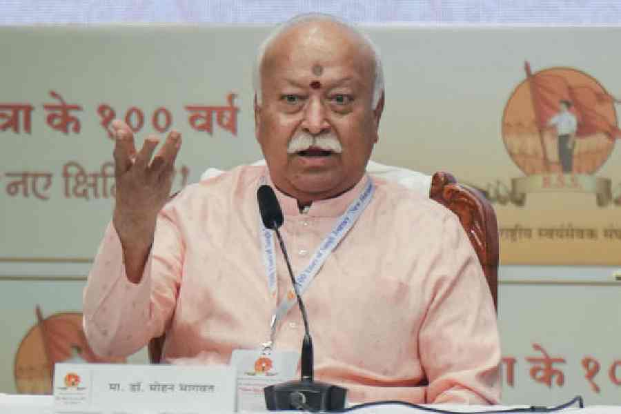 Mohan Bhagwat Lucknow University protest