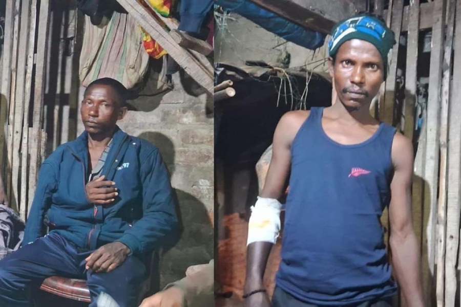 Sanuram and (right) Banu Bhakta in the Sundarbans