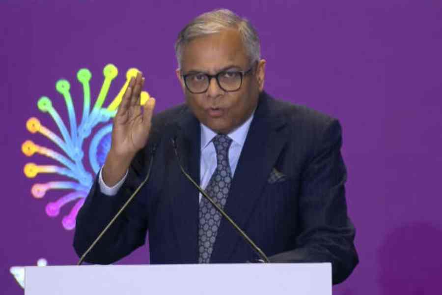 Tata Sons chairman N. Chandrasekaran in New Delhi on Thursday.