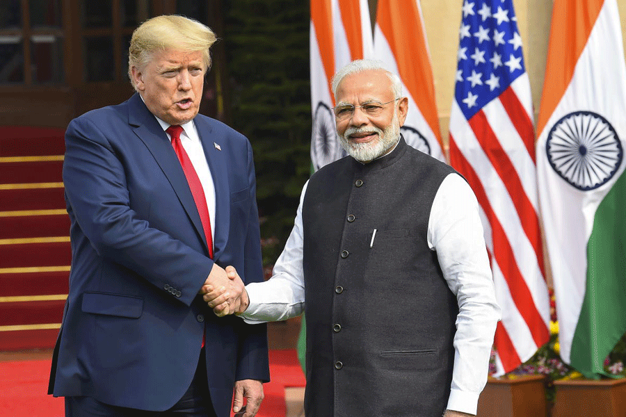 Narendra Modi with Donald Trump