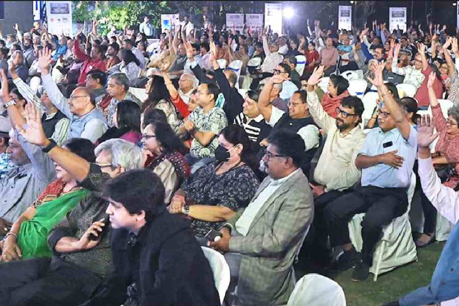 FOR THE MOTION: The motion was carried by a show of hands on the Calcutta Club lawns on Saturday evening