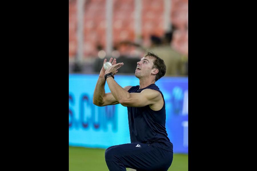 Tristan Stubbs at catching practice on Saturday.