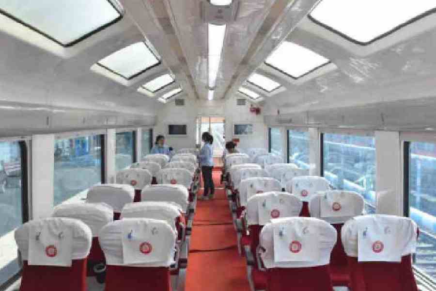 One of the Vistadome coaches in the tourist special train. File picture