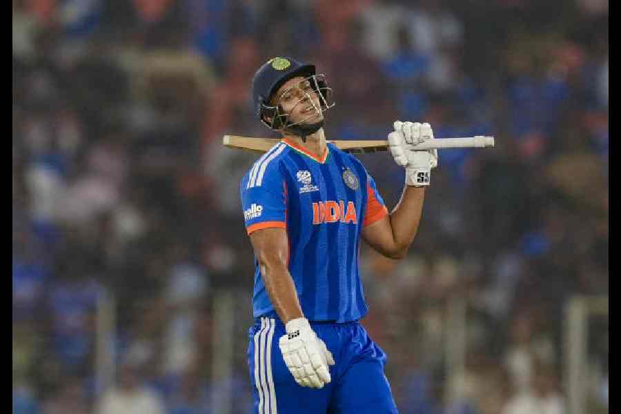 Shivam Dube after his dismissal on Sunday.