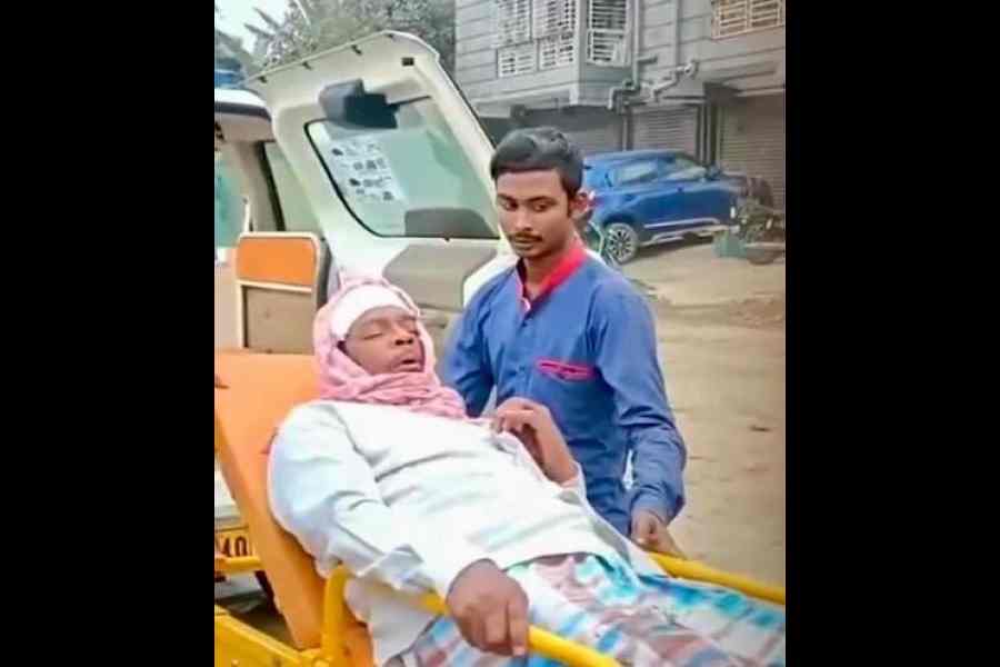 Shaukat Ali on his way to the hospital on Sunday