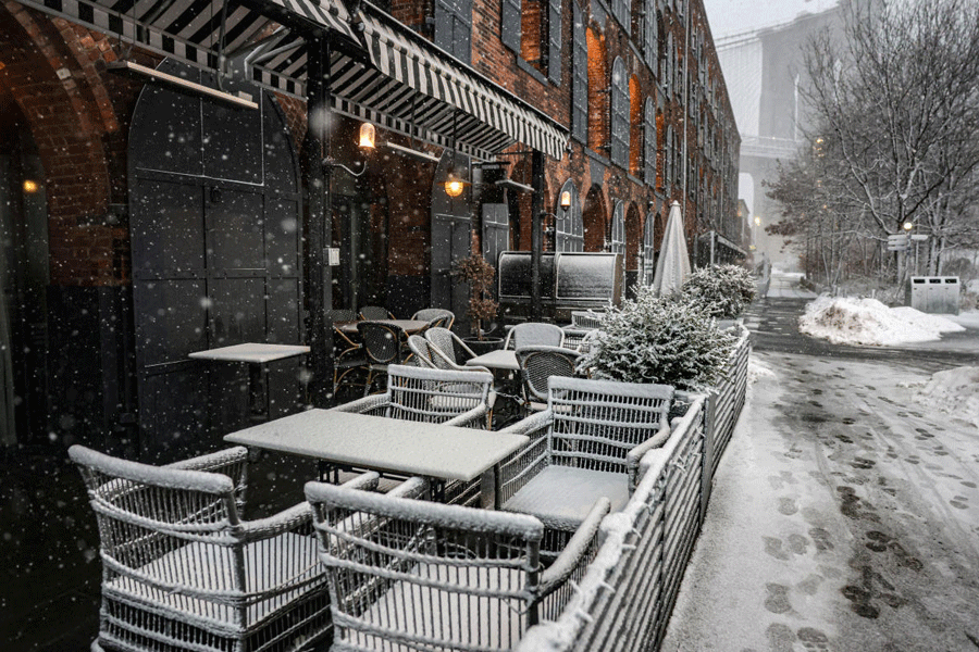 Winter snow storm hits New York City