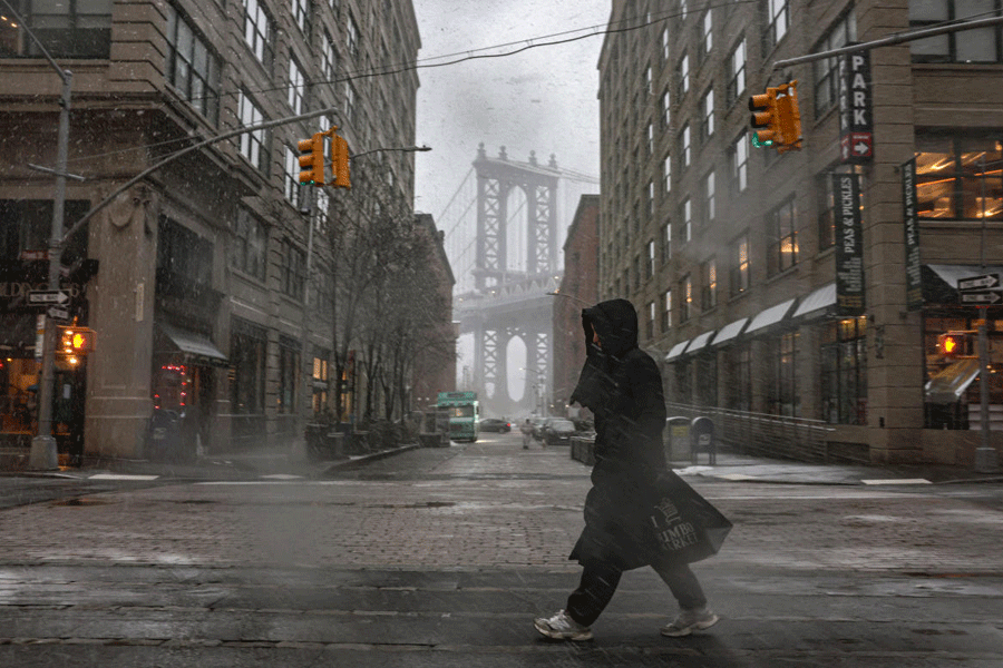 Winter snow storm hits New York City