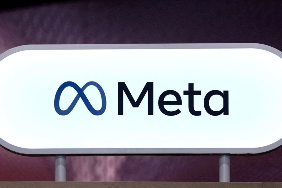 The logo of Meta is seen in Paris, France
