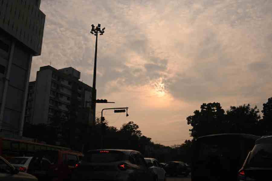 Scattered clouds in the city sky on Tuesday afternoon.Picture by Bishwarup Dutta