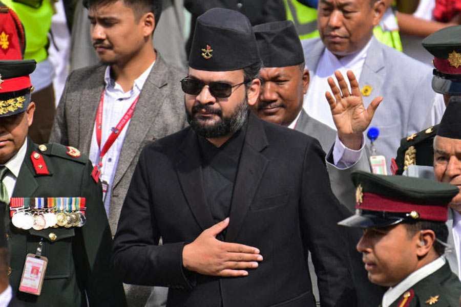 Balendra Shah attends Indra Jatra festival at Kathmandu Durbar Square in Kathmandu