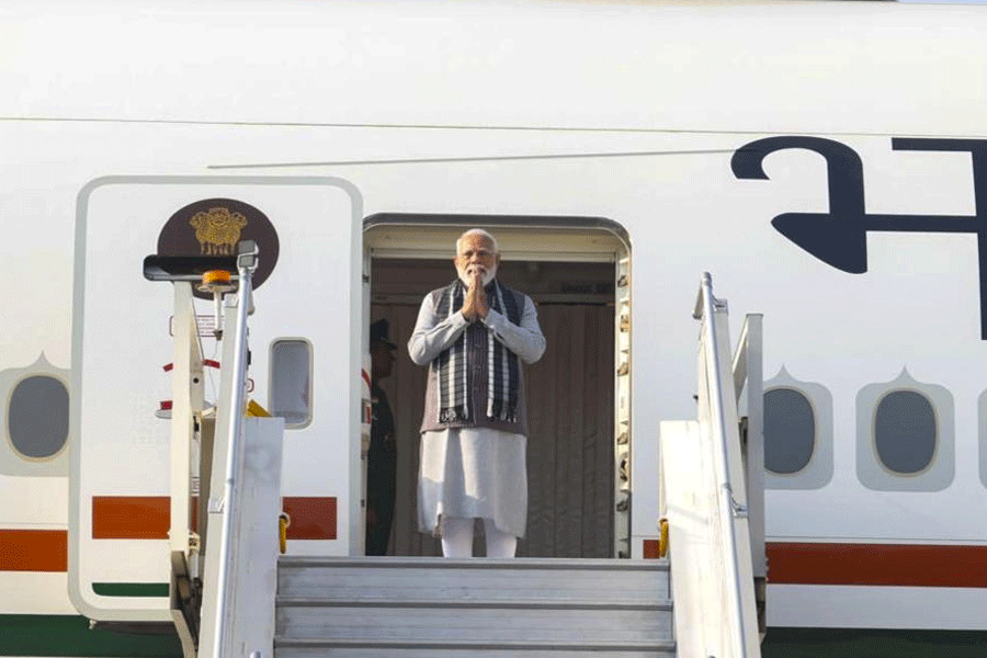 Prime Minister Narendra Modi departs for Tel Aviv on a two-day state visit to Israel, in New Delhi.