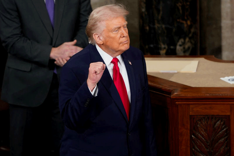 U.S. President Donald Trump delivers the State of the Union address at the U.S. Capitol in Washington D.C.