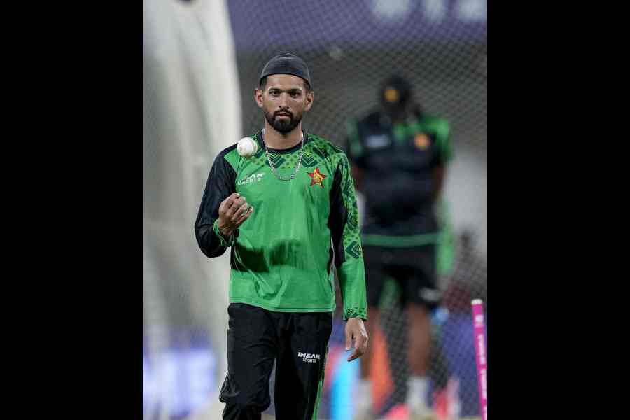 Zimbabwe captain Sikandar Raza on Wednesday. 