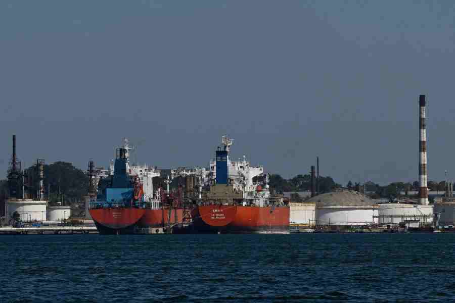 Ships are docked at the pier of the Nico Lopez oil refinery in Havana Bay, as the U.S. Treasury Department said it would authorize companies seeking licenses to resell Venezuelan oil to Cuba, in Havana, Cuba February 25, 2026.