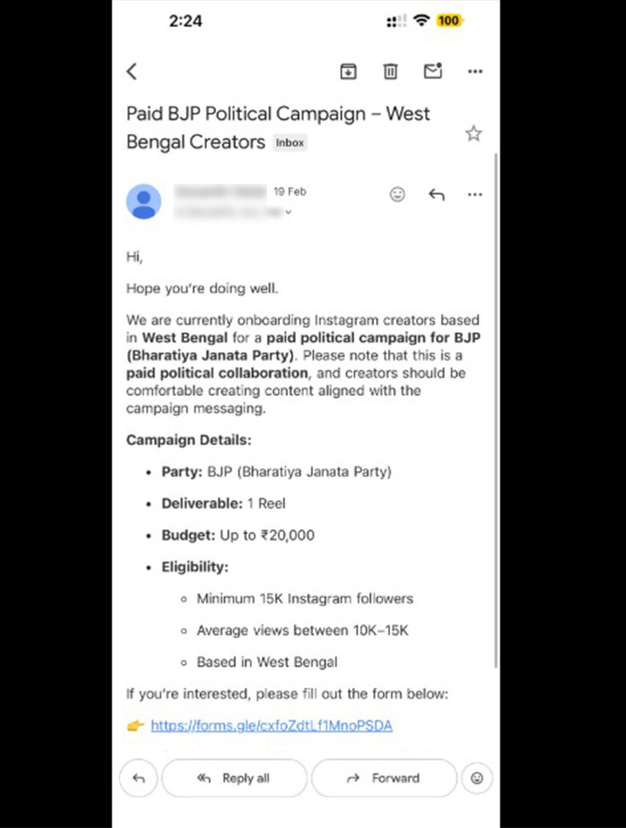 The money offered for one reel is upto Rs 20,000