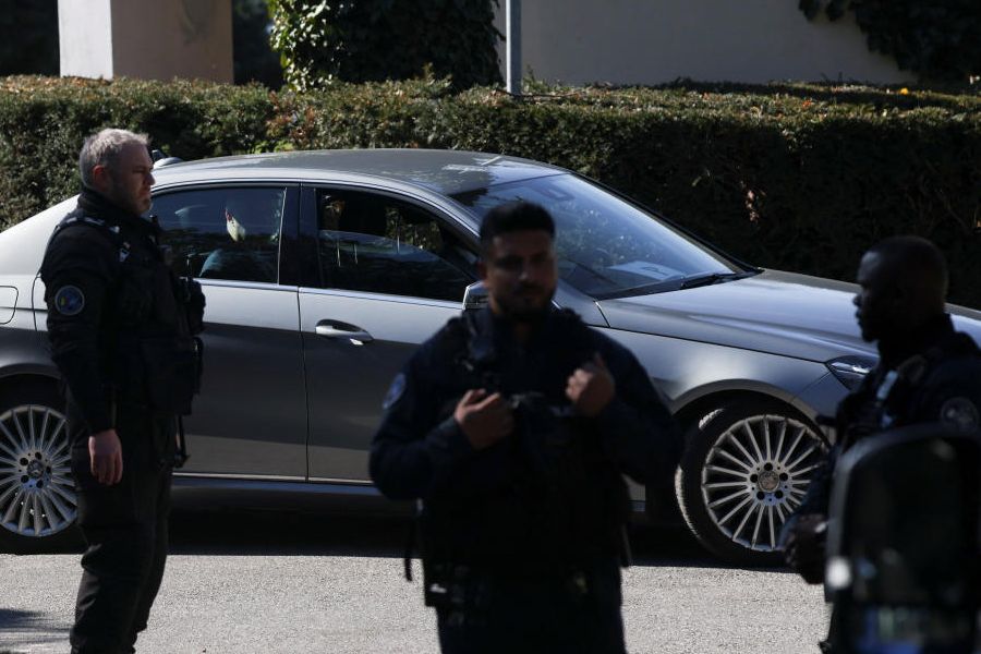 A diplomatic car carrying an Iranian delegation drives near the residence of the Omani ambassador to the United Nations, believed to be the venue for indirect U.S.-Iran talks over their long-running nuclear dispute, in Cologny, Switzerland, February 26, 2026.