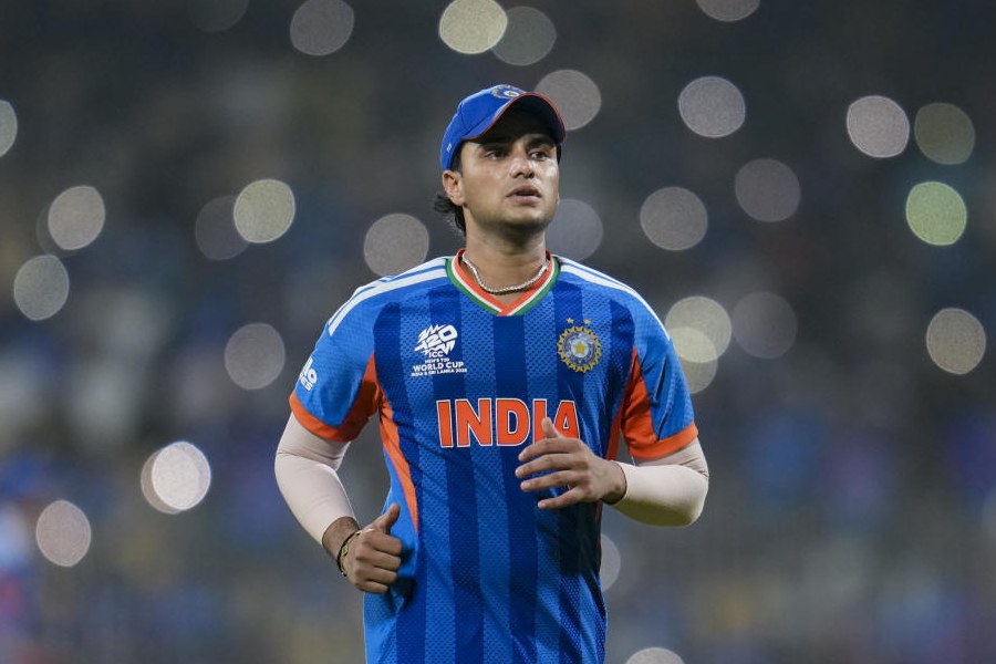 India's Abhishek Sharma during an ICC Men's T20 World Cup 2026 cricket match between India and Zimbabwe, at the MA Chidambaram Stadium, in Chennai, Thursday, Feb. 26, 2026.
