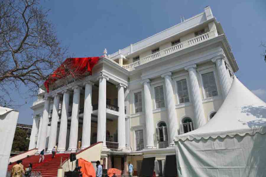 Charnock Lohia Hospital on Rabindra Sarani on Thursday. Pictures by Sanat Kr Sinha