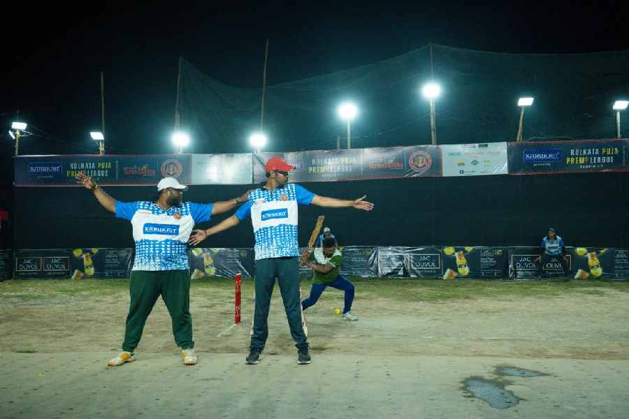 Fielders stand side by side at point with their backs to the batter to block square cuts 