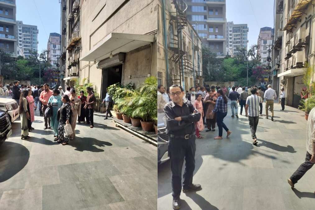 The sudden tectonic movement had office-goers scrambling out of their workplaces