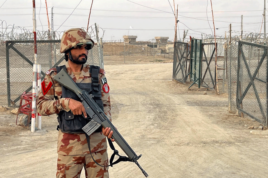 Friendship Gate, following the exchanges of fire between Pakistan and Afghanistan forces, in Chaman