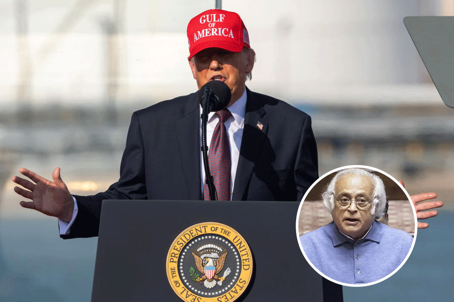 Donald Trump and Jairam Ramesh (inset)