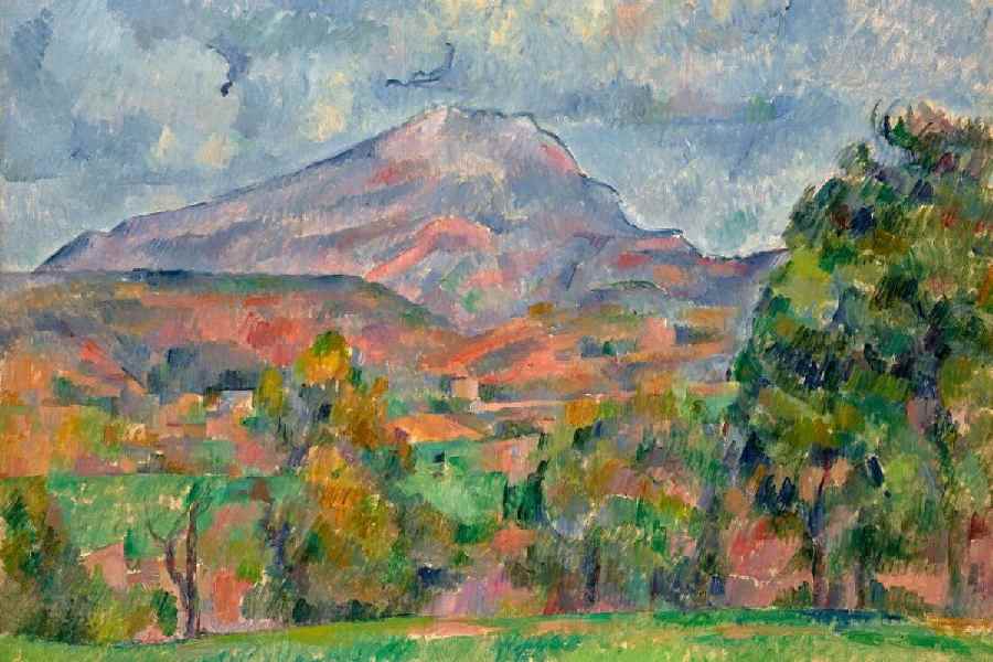 A view of the Montagne Sainte-Victoire by Paul Cézanne