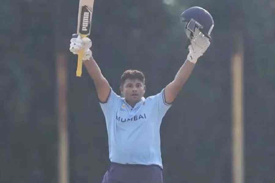 Mumbai’s Sarfaraz Khan during the Vijay Hazare Trophy tournament, in a picture shared on X