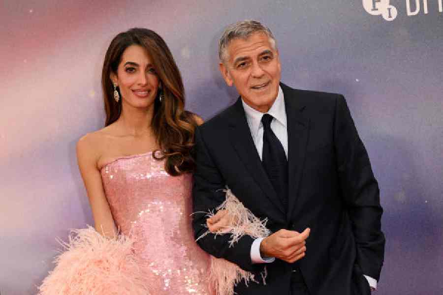 George and Amal Clooney in London on October 10.