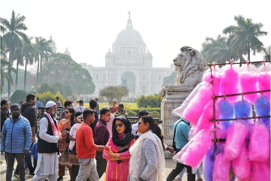 Victoria Memorial also saw heavy footfall, with both locals and tourists turning up in large numbers