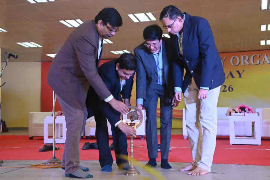 The opening ceremony of JU’s alumni day on Saturday. Picture by Sanat Kr Sinha