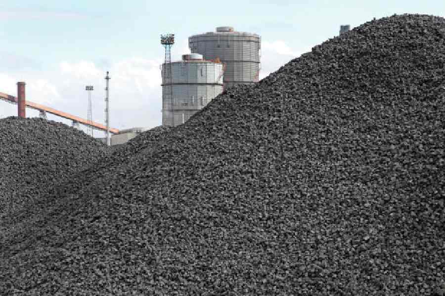 Stockpiles of coking coal