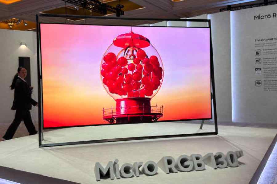 Samsung’s CES 2026 announcements included a jumbo 130-inch Micro RGB TV.             Picture: Mathures Paul