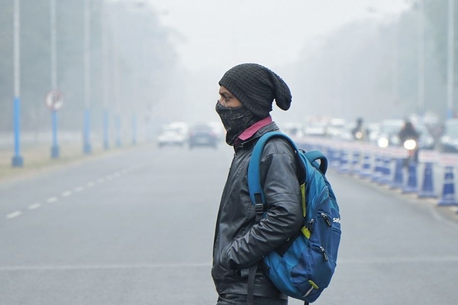 Woollens, in the form of sweaters, caps and mufflers, were pulled out of storage as the city shivered