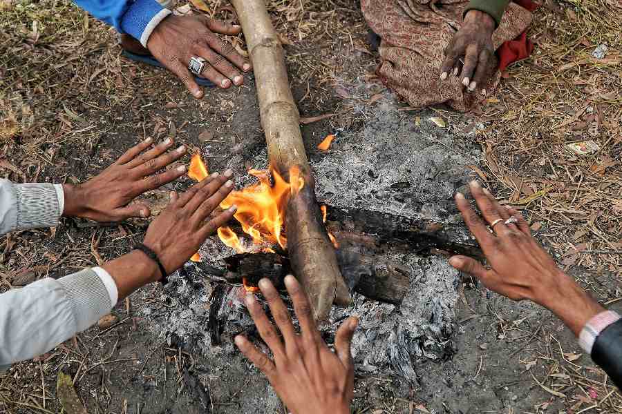 Bonfires, a common feature of winter evenings, were lit early in the morning across various spots of the city as warmth was sought from any source possible