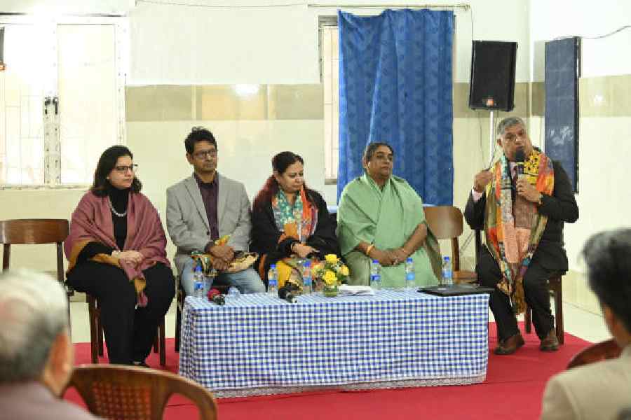 The panellists at the 103rd annual conference of the            Association of Heads of Anglo-Indian Schools in India at            La Martiniere for Girls on Tuesday. Picture by Bishwarup Dutta