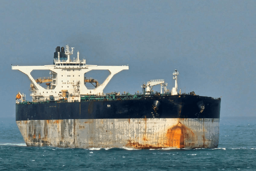 File photo: The vessel tanker Bella 1 at Singapore Strait, after US officials say the US Coast Guard pursued an oil tanker in international waters near Venezuela, in this picture taken from social media on March 18, 2025.