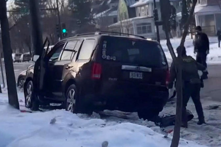 Members of U.S. Immigration and Customs Enforcement (ICE) respond at the scene, moments after Renee Nicole Good, a 37-year-old woman, was shot by a U.S. immigration agent, according to local and federal officials, in Minneapolis, Minnesota, U.S., January 7, 2026, in this screengrab obtained from a social media video.